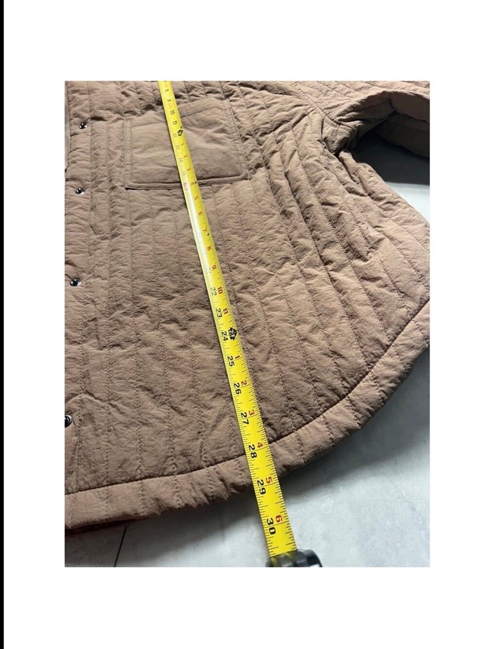 Old Navy Quilted Brown Button-Front Puffer Jacket - Picture 2 of 6